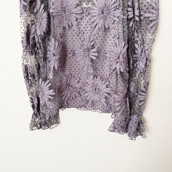 Anthropologie Purple Lace Blouse - Picture 7 of 12